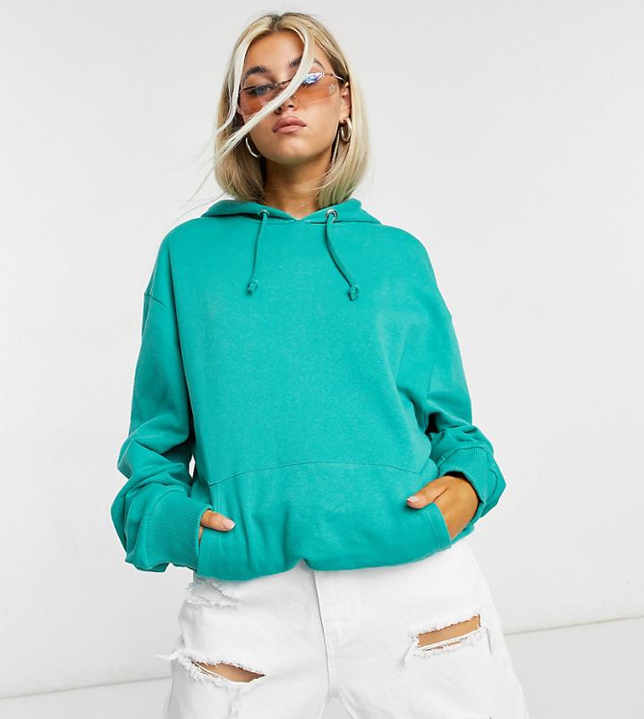 Collusion Unisex Hoodie In Teal-blues