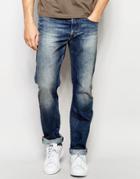 Diesel Jeans Buster 849a Regular Slim Fit Dark Vintage Wash - Dark Vintage