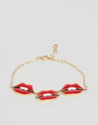 Asos Station Lips Bracelet - Red