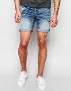 Only & Sons Mid Wash Denim Shorts - Mid Blue