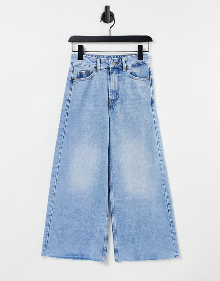 Dr Denim Aiko Wide Leg Cropped Jeans-blues