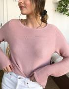 Vila Round Neck Lightweight Sweater In Pink