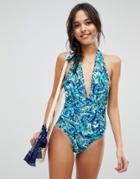 Oasis Tropical Palm Print Swimsuit - Multi