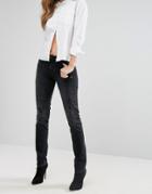 Lee Elly Slim Straight Mid Rise Jeans - Black