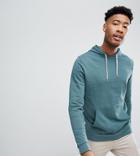 Asos Tall Hoodie In Washed Green - Green