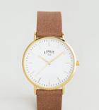 Limit Brown Leather Watch Exclusive To Asos - Brown