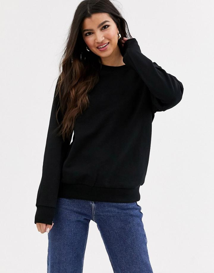 Asos Design Ultimate Organic Cotton Sweat In Black