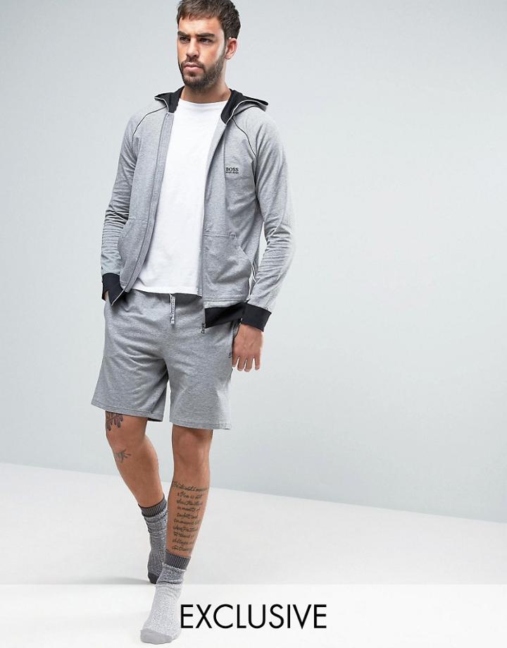 Boss By Hugo Boss Logo Lounge Shorts - Gray