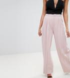 Missguided Pleated Wide Leg Pants - Beige