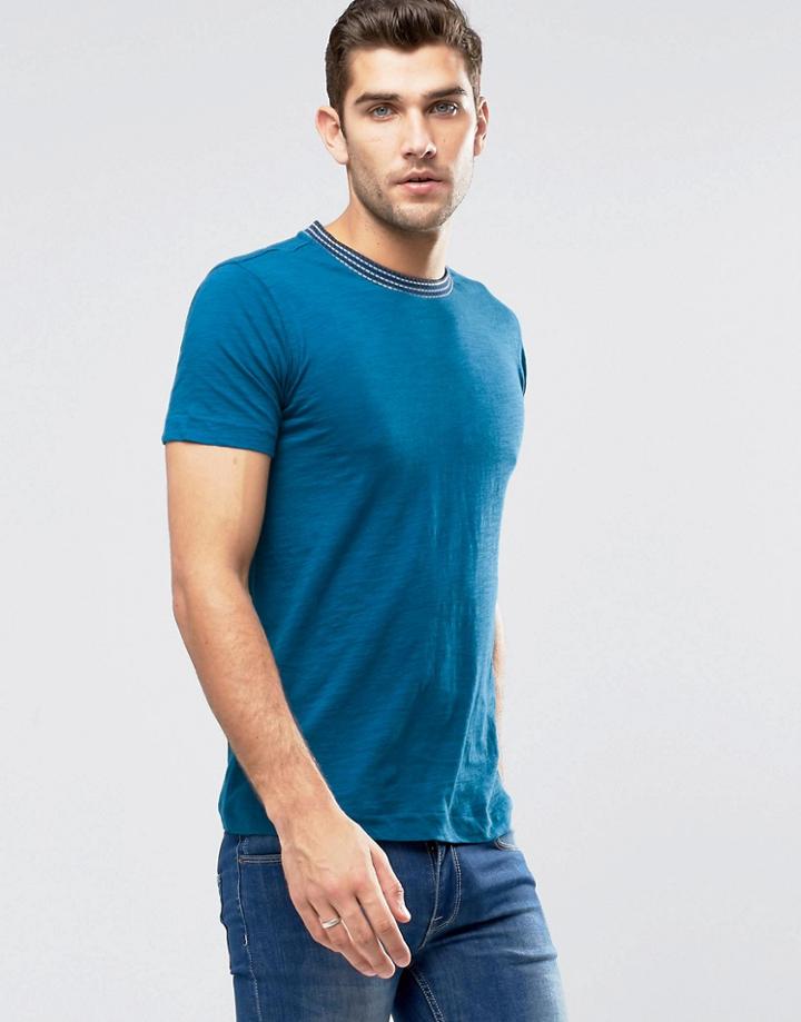 Ymc Neck Detail T-shirt - Blue