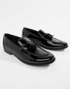 Truffle Collection Patent Tassel Loafer In Black Patent