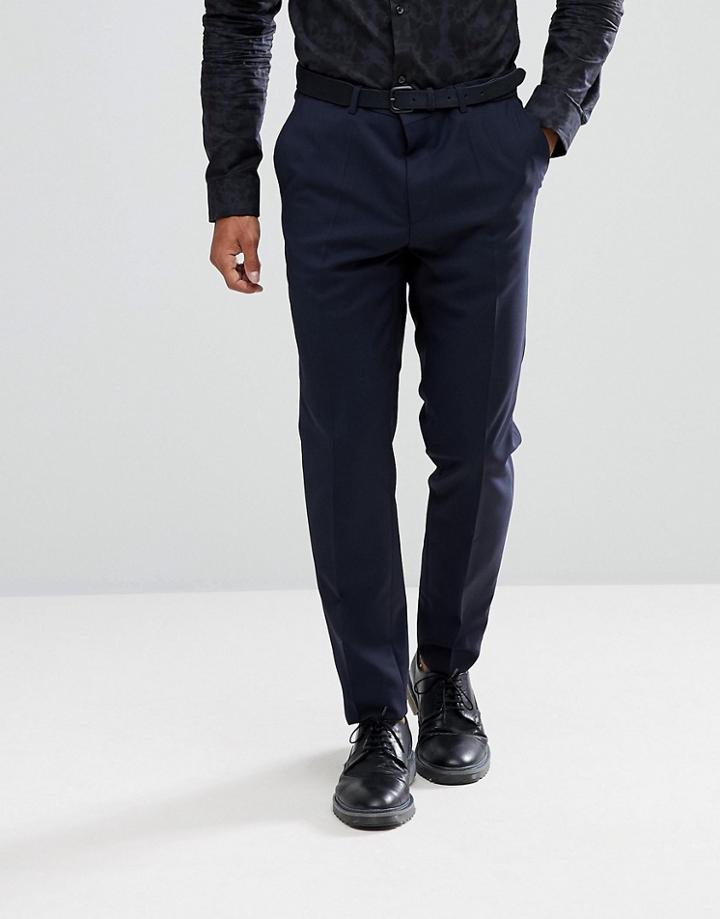 Hugo Slim Fit Stretch Suit Pants In Navy - Navy