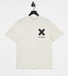 Collusion Unisex Logo Organic Cotton T-shirt In Off-white
