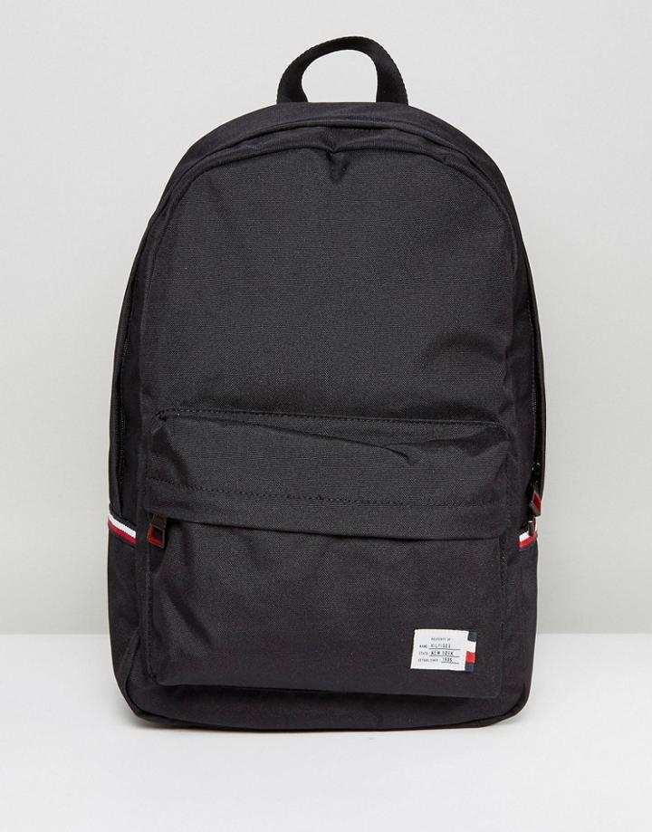 Tommy Hilfiger Nylon Label Backpack In Black - Black