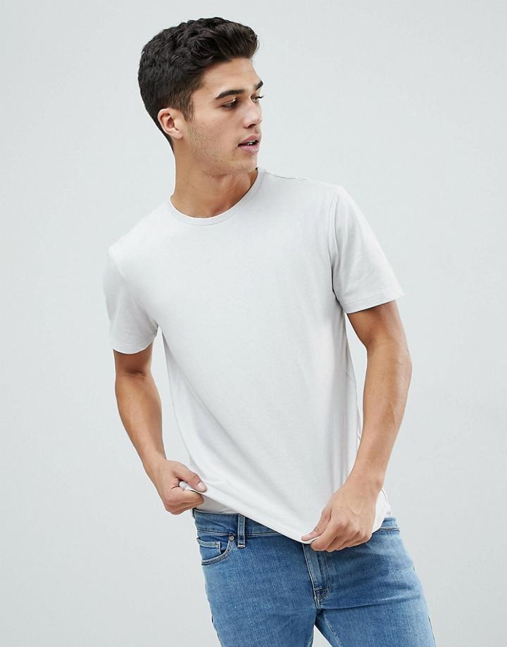 New Look Crew Neck T-shirt In Light Gray - Gray