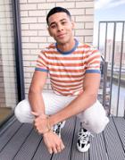 Farah Belgrove Stripe T-shirt-orange