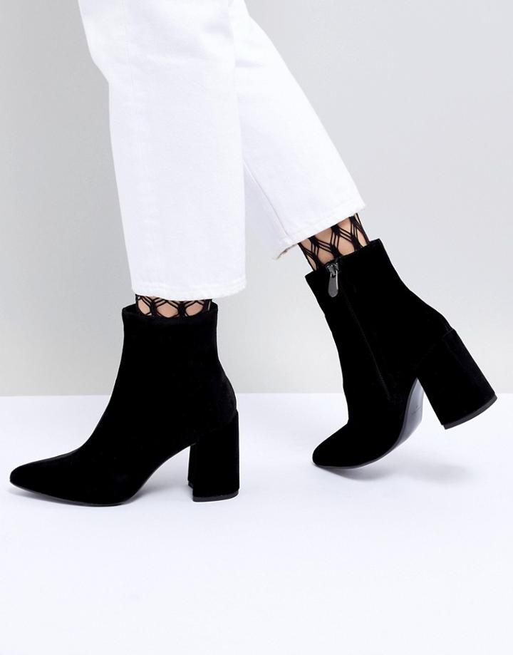 Mango Velvet Boot - Black