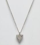 Sacred Hawk Necklace With Triangle Pendant - Silver