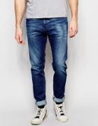 Diesel Jeans Tepphar 836x Skinny Fit Stretch Mid Blue Wash - Mid Blue