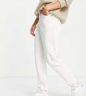 Dr Denim Petite Nora High Rise Mom Jeans In Ecru-white
