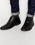 Red Tape Leather Desert Boots - Black