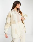 Levi's Sherpa Patchwork Jacket In Cream-white