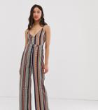 Parisian Tall Cami Strap Stripe Jumpsuit - Multi