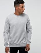 New Look Sweatshirt With Crew Neck In Gray - Gray