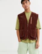 Brooklyn Supply Co Utility Vest In Brown