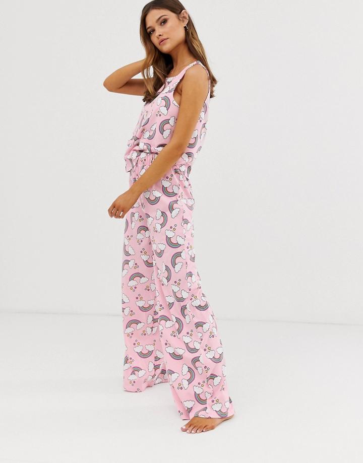 Asos Design Mix & Match Rainbow Pyjama Pants - Multi