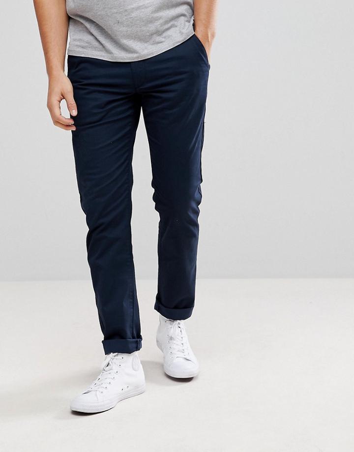 Farah Elm Slim Fit Chino In Navy - Navy