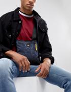 Armani Jeans Nylon Mesh Logo Flight Bag In Navy - Navy