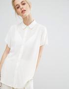 Samsoe & Samsoe Maj Short Sleeve Shirt - Cream