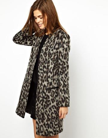 French Connection Leopard Coat