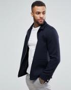 Le Shark Wool Mix Harrington Jacket - Navy