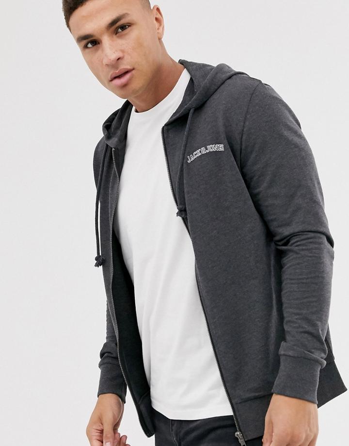 Jack & Jones Originals Zip Through Hoodie - Black