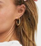 Asos Design 14k Gold Plated Twist Hoop Earrings
