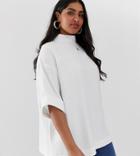 Asos Design Curve Oversized Minimal Top-white
