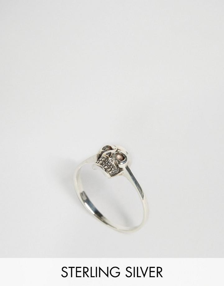 Kingsley Ryan Sterling Silver Skull Ring - Silver