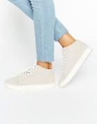 New Look Suedette High Top Sneaker - Gray