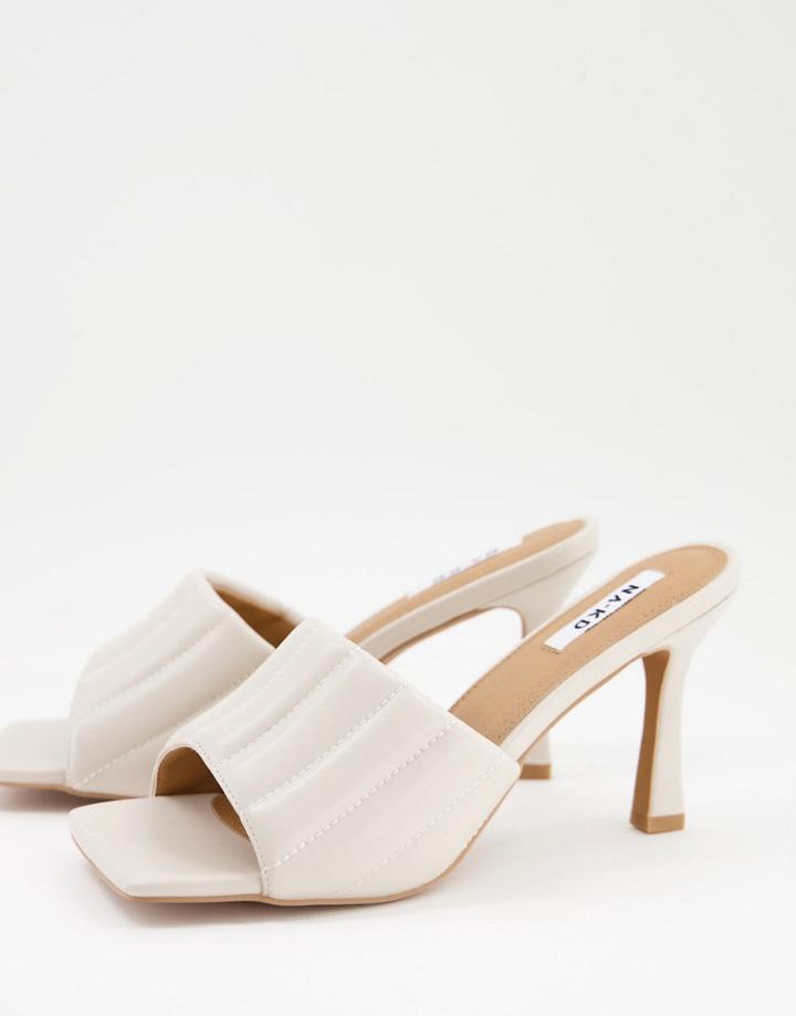 Na-kd Quilted Heels In Cream-white