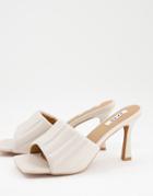 Na-kd Quilted Heels In Cream-white
