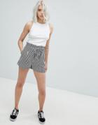 Pull & Bear Tie Waist Relaxed Shorts - Multi