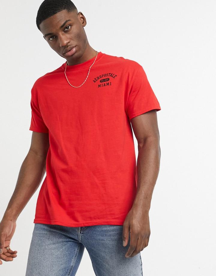 Aeropostale Miami Small Logo T-shirt-red