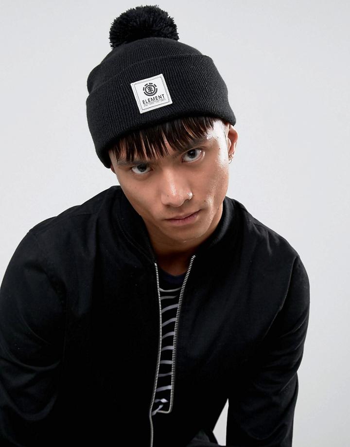 Element Dusk Pom Beanie In Black - Black