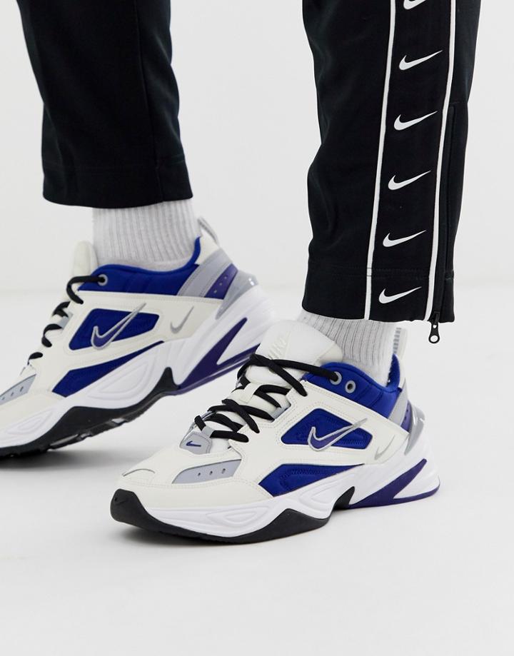 Nike M2k Tekno Sneakers In Cream And Navy Av4789-103