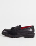 Devils Advocate Chunky Sole Loafers In Black