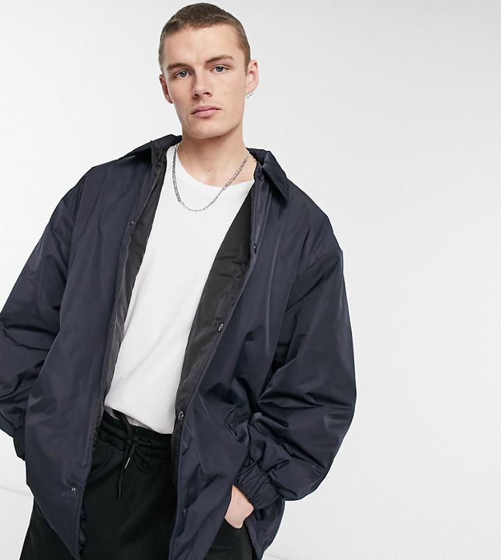 Collusion Coach Jacket In Inky Blue-blues