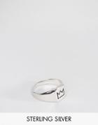 Serge De Nimes Crown Signet Ring In Solid Silver English Hallmarked 95