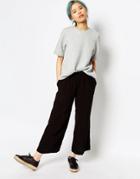 Monki Wide Leg Pant - Black